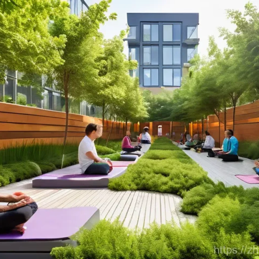 조경 프로젝트 제안서 작성법 - **Prompt: A vibrant, futuristic urban park designed for harmonious community living. Lush, biodivers...