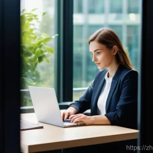 Home 23 조경 관련 이직 성공 스토리 - **"A young professional, perhaps in their late 20s or early 30s, dressed in smart business casual at...