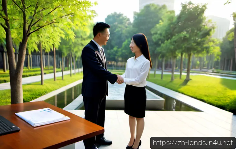 조경 분야 연봉 협상 성공 사례 - Photorealistic corporate negotiation scene in a contemporary landscape architecture studio in Shangh...